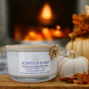 TEXAS GLAZED PECANS 13oz 3 WICK CANDLE-HOLIDAY COLLECTION