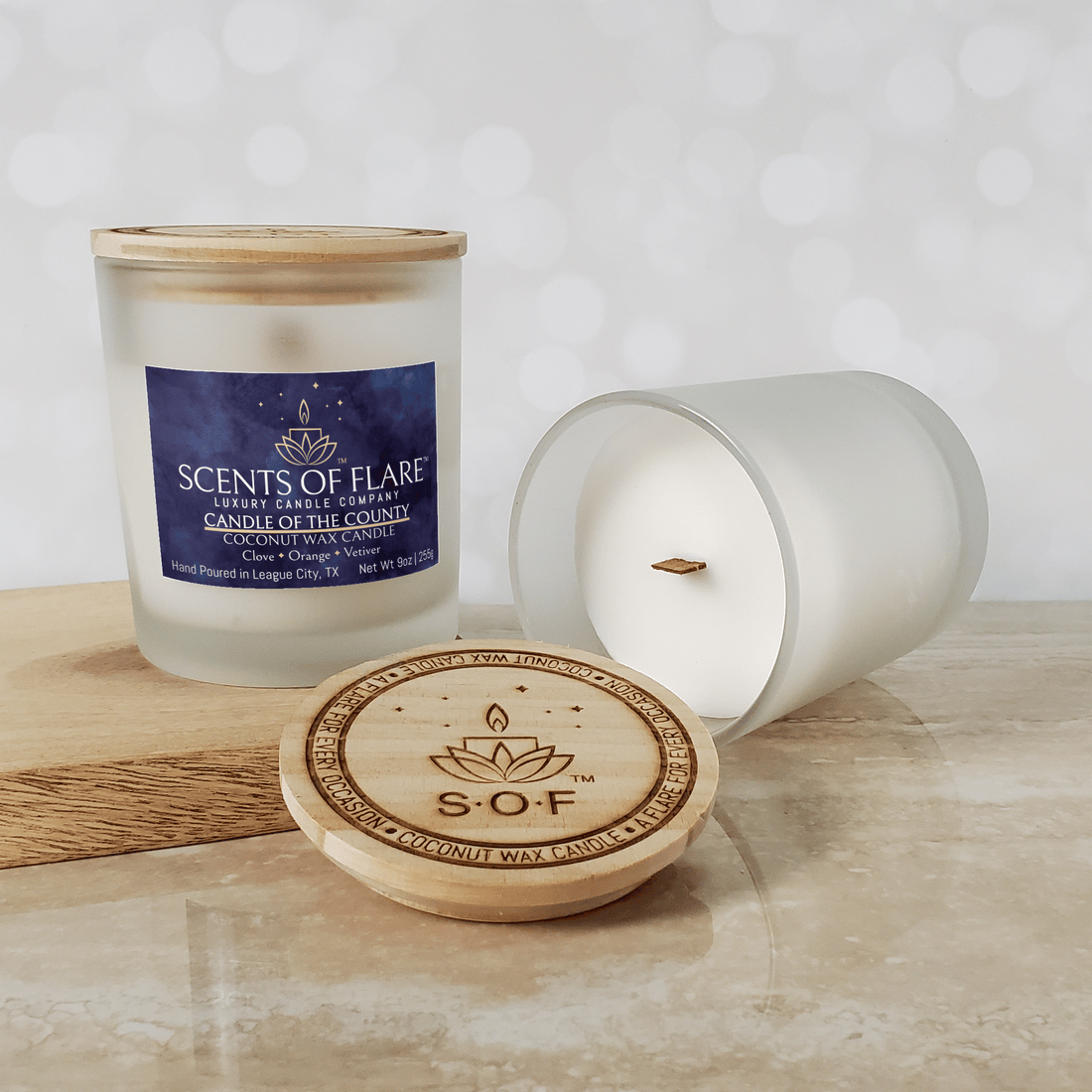 CANDLE OF THE COUNTY 9 oz CANDLE - Scents Of Flare